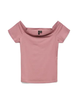 VERO MODA - VMPANDA OFF-SHOULDER TOP JRS NOOS nostalgia rose - Gr. - XL