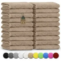 NatureMark Gästehandtuch 20er-Sparpack Frottier Gästetücher 30x50cm, 100% Baumwolle (20-St), Gästehandtuch 30x50cm Sand