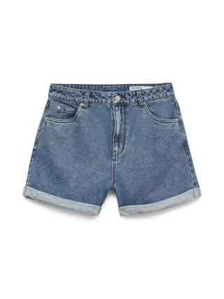 VERO MODA - VMZURI HR LOOSE DENIM SHORTS MIX GA NOOS Medium Blue Denim - Gr. - S