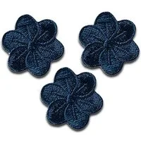 Mono-Quick Aufnäher Bügelbild, Aufbügler, Applikationen, Patches, Flicken, zum aufbügeln, Polyester, Blumen 3 Stück Blüten Pflanze - Größe: 2,2 x 2,2 cm