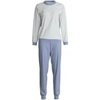 CALIDA Pyjama Flower Nights Damen (2 tlg) softe Bündchen, seidig weich, atmungsaktiv, elastisch