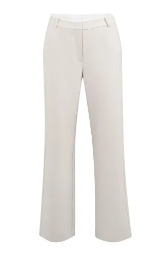 Yaya - Weite Hose aus weichem Stoff beige - Gr. - 38