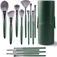Mutig Kosmetikpinsel-Set Make Up Pinselset 14tlg. Profi Schminkpinsel Kit, Makeup Foundation Brush Lidschatten Pinselset mit PU-Ledertasche