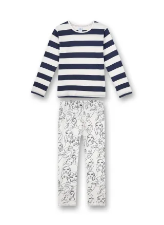 Sanetta - Schlafanzug lang nordic blue - Gr. - 128