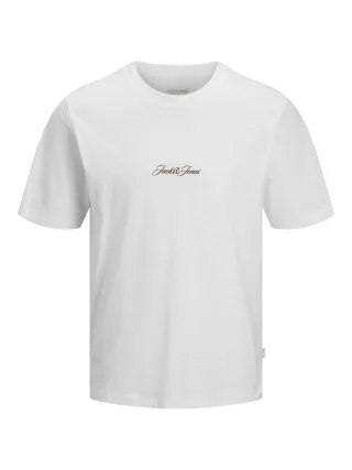 JACK&JONES - JORCASSIS AOP ELEMENT TEE SS CN JNR Bright White - Gr. - 140