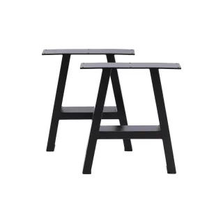 Livingandhome Tischbeine, Schwarz, Metall, 2-Sitzer, 35x40x7 cm, Esszimmer, Tische, Esstische, Tischsysteme, Tischgestell