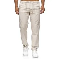 Reslad Leinenhose Reslad Herren bequeme Baumwollhose Leinenhose Optik Strandhose RS-3000 (1-tlg., Freizeithose) Strandhose im Leinen-Look mit Tunnelzug