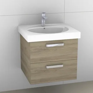 Artiqua 413 Waschtischunterschrank für Preciosa 253200, 253220 Sanremo Eiche quer NB, 413-WU2L-K35-7 413-WU2L-K35-7144-428