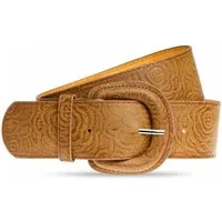 Caspar Taillengürtel Caspar GU295 breiter Damen Taillengürtel mit großer Schnalle