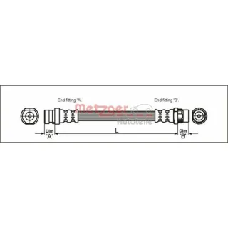 Metzger Bremsschlauch hinten Renault Espace 4 Grand Sc?nic 2 Laguna 2 3