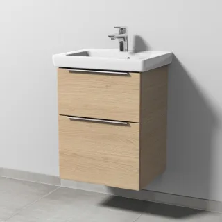 Sanipa 3way Waschtischunterbau zu Villeroy & Boch Subway 2.0 Waschtisch mit 2 Auszügen, Eiche-Nordic UM61048