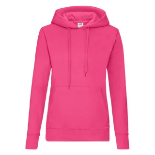 Fruit of the Loom - "Classic" Kapuzenpullover für Damen (Fuchsie)