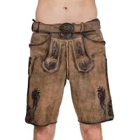 Maddox Trachtenlederhose Lederhose Herren kurz - LAUSER - eiche
