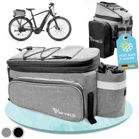 MIVELO Fahrradtasche Gepäckträgertasche für Fahrrad Gepäckträger erweiterbar bis 20L, wasserabweisend