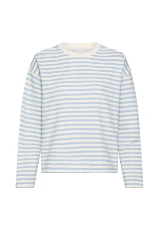 camel active - Sweatshirt aus einem Baumwollmix soft blue stripes - Gr. - M