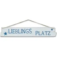 Levandeo® Holzbild, Türschild Türhänger Holz 60x10cm Lieblingsplatz Schild Maritim