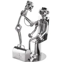BRUBAKER Dekofigur Metallskulptur Schraubenmännchen Arzt (1 St), Geschenkfigur für Ärzte und Hausärzte, Arzthelfer und Arzthelferinnen