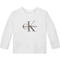 Calvin Klein Jeans Langarmshirt für Babys bis 2 Jahre, Logo-Druck