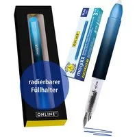Online Pen Füller magiXX Radierbarer Füller, (2-tlg), mit radierbarer, blauer Tinte, inkl. 4 magiXX Patronen, Vorteilspack