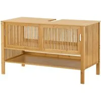 en.casa Waschbeckenunterschrank »Hvaler« Unterschrank 60x100x45cm Bambus