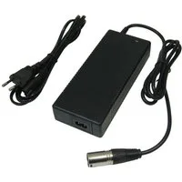 Trade-Shop Ladegerät 54,6V 2A passend für e-Bike Elektrofahrrad Pedelec Akkus Netzteil (Länge: ca. 2m / Stecker: 3pin XLR (18,5mm x 15,5mm) / LED-Ladeanzeige)