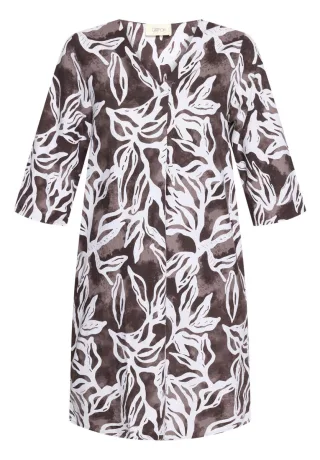 CARTOON - Kleid mit Allover-Muster weiß - Gr. - 40