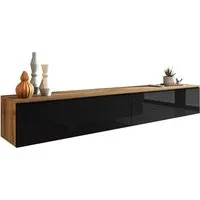 MIRJAN24 TV-Schrank D180 (mit zwei Klappen) LED Beleuchtung als Option, 180x33x30 cm