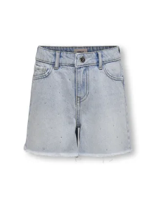 KIDS ONLY - KOGPACY RHINESTONE DNM SHORTS AZG light blue denim - Gr. - 158