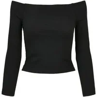 URBAN CLASSICS Langarmshirt Urban Classics Damen Ladies Off Shoulder Rib Longsleeve (1-tlg)
