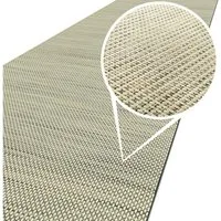 ANRO Küchenläufer Hochwertig Outdoorläufer Teppich TATAMI Läufermatte, Eckig, Höhe: 3 mm, Rattanoptik