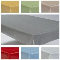 laro Tischdecke Wachstuchtischdecke Uni Style PVC Eckig