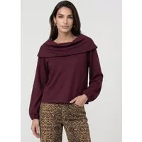 Monari Sweatshirt Sweatshirt Basic Carmenkragen Regular fit mit Carmenausschnitt