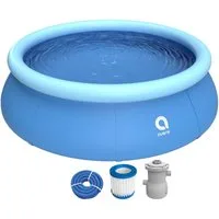 Avenli Pool Prompt Set Pool 300 x 76 cm (Aufstellpool Komplettset, Quick Up Pool Komplettset), Swimmingpool inklusive Filterpumpe und Filterkartusche