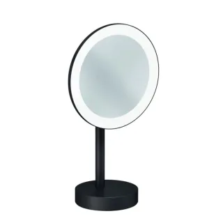 Kludi VELA R LED-Kosmetikspiegel 58995N2F Vergrößerung 3-fach, freistehend, brushed gunmetal