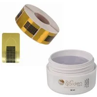 Sun Garden Nails UV-Gel 30 ml UV Gel Thick Clear Aufbaugel + Modellierschablonen 500 Stk.