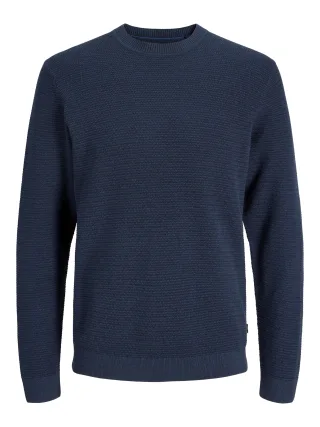 JACK&JONES - JPRBLURILEY KNIT CREW NECK LS SN Insignia Blue - Gr. - L