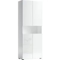 welltime Hochschrank MISTER, Hochschrank mit 6 geschlossenen und 1 offenen Fach Made in Italy,Hochglanz lackiert, Höhe 180 cm, mit Soft-Close Funktion