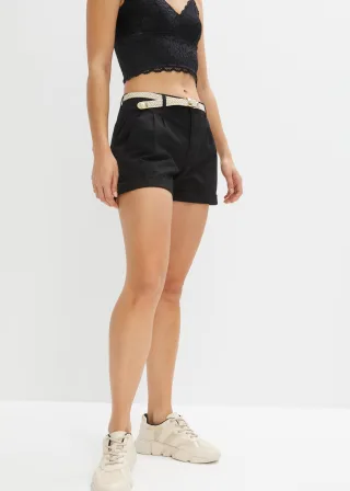 bonprix Shorts aus Baumwolle und Elasthan, Regular Fit, mit umgeschlagenem Saum