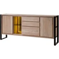 Massivmoebel24 Sideboard DENVER (Massivholz), Akazie / Altholz 200x40x90 natur lackiert DENVER #112