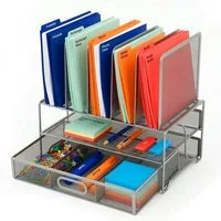 relaxdays Organizer Schreibtisch Organizer Schublade Ablagen, silber