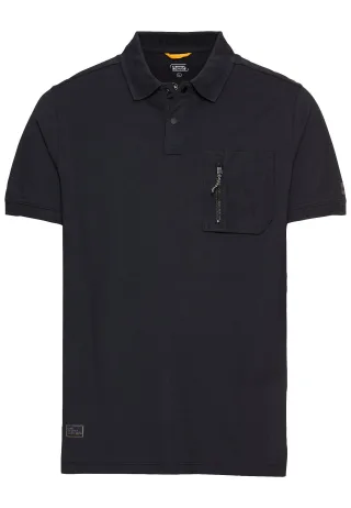 camel active - Kurzarm Poloshirt mit Cooling Effekt dark navy - Gr. - 5XL