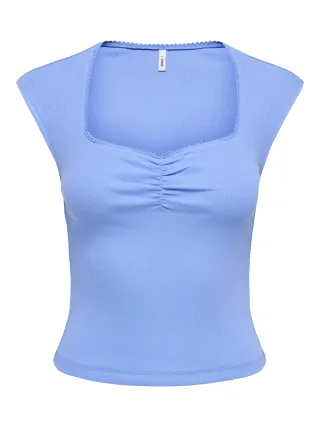 ONLY - ONLFENJA S/S CUTE TOP BOX JRS Cornflower Blue - Gr. - L