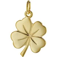 trendor Kettenanhänger 08608, Glücksanhänger Kleeblatt 585 Gold 18 mm
