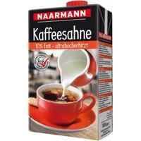 NAARMANN Milch, Naarmann Kaffeesahne 10 Prozent Fett wärmebehandelt sahnig 1000ml