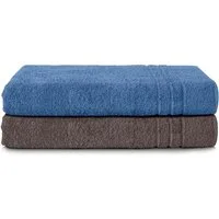 Komfortec Saunatuch Frotte aus 100% Baumwolle, Frottee (Packung, 2-St), 80x200 Saunatücher set XXL, Weich, Schnelltrocknend