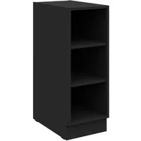 Küchen-Preisbombe Unterschrank Regal 30 cm Schwarz Küche Küchenzeile Küchenblock SIENA MONZA ARONA