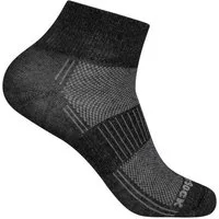 Wrightsock Sportsocken Quarter Coolmesh II (dünn, atmungsaktiv, bequem) schwarz/grau - 1 Paar