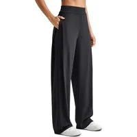 G4Free Palazzohose Damen Weite Business-Freizeithose, lockere Lounge-Hose im Business-Look, elegante Anzughose mit Taschen