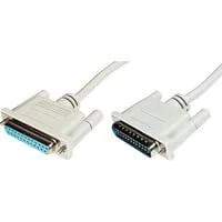 Serielles Datatransfer Verlängerungskabel, D-Sub25 (Stecker) > D-Sub25 (Buchse) beige, 3 Meter