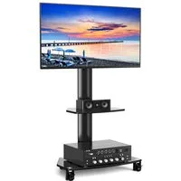 Rfiver TV-Ständer TV Rollwagen Fernsehständer für 27-70 Zoll Fernseher mit 2 Platten, (bis 70 Zoll, 1-tlg., bis zu 50kg max VESA 400x400mm)